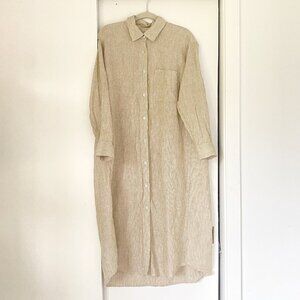 Faherty Linen Laguna Midi Shirt Dress